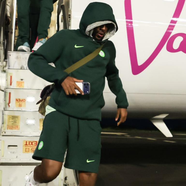 Super Eagles playmaker Alex Iwobi in Guinea Bissau.