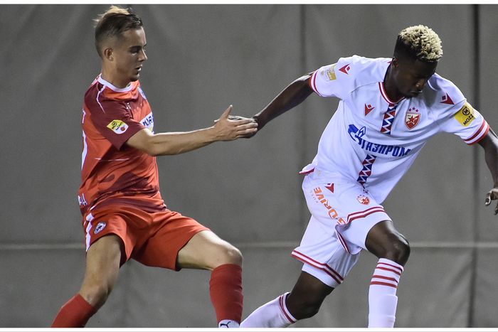 Thanks to Peter Olayinka Crvena Zvezda bounced back from defeat against Leipzig in the Champions League, X.Crvena Zvezda