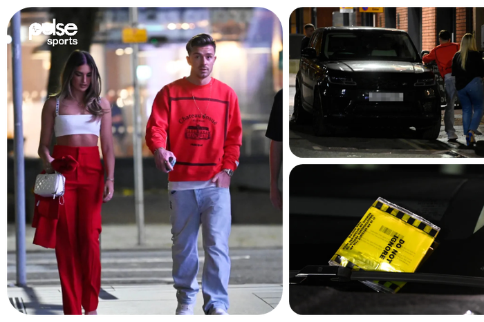 Jack Grealish issued a parking ticket during an outing with his girlfriend