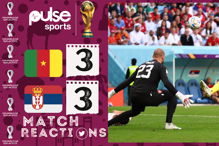 Reactions as Aboubakar inspires Cameroon to a 3-3 draw against Serbia
