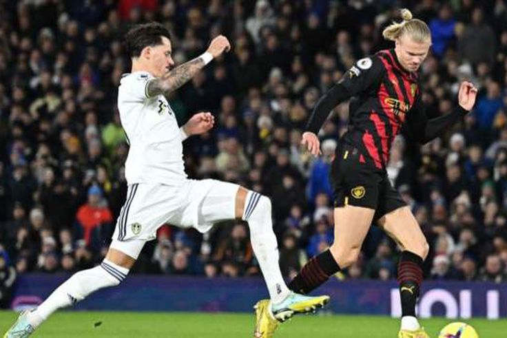Erling Haaland of Manchester City against Leeds | Image credits: Imago