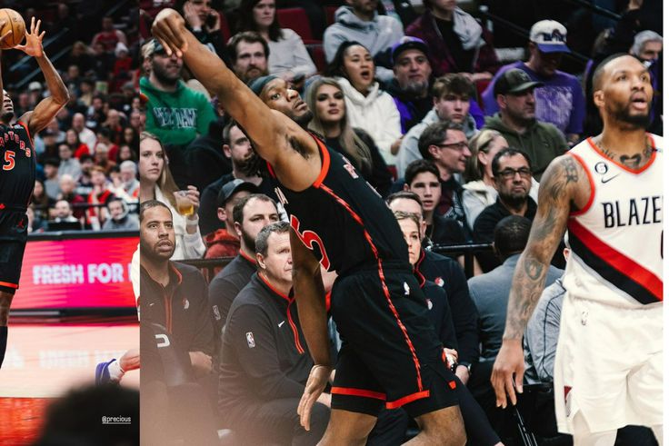 Precious Achiuwa drops career high as Toronto Raptors beat Portland Trail Blazers