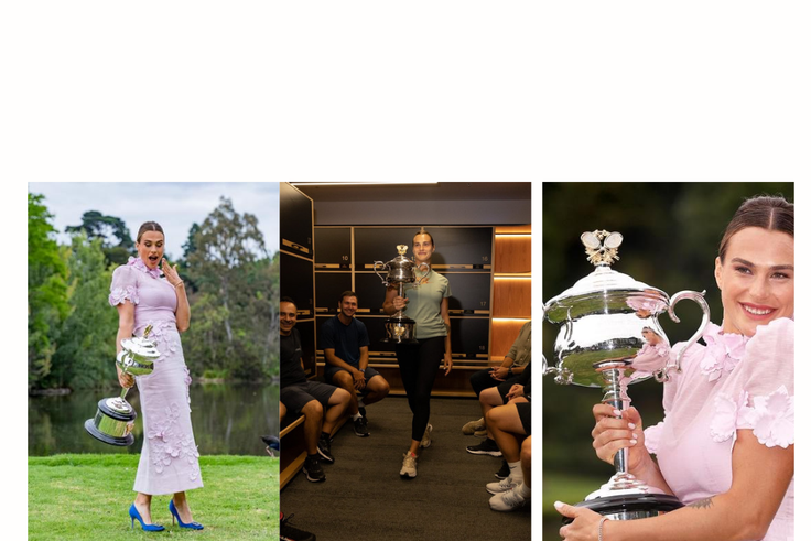 Aryna Sabalenka slays her official champion's pictures