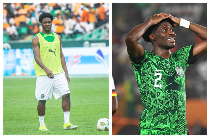 Ola Aina missed a big chance against Cameroon