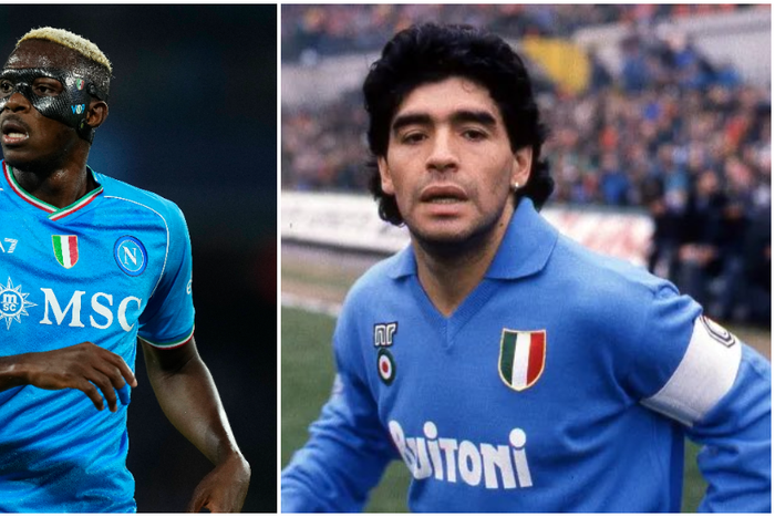 Maradona is the greatest player to have ever worn a Napoli shirt; Osimehn is looking to follow in his footsteps |Pulsesports.ng