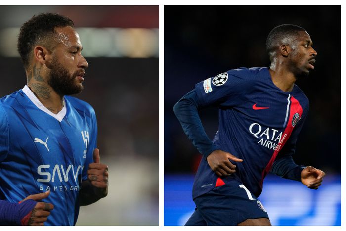Neymar aims cheeky dig at Ousmane Dembele