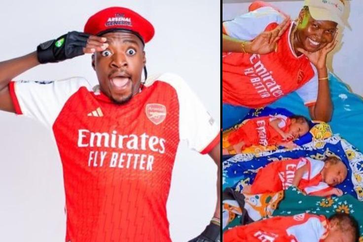 Kenyan comedian launches fundraiser for mother who named triplets after Arsenal stars