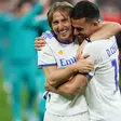 Real Madrid midfielders Luka Modri and Dani Ceballos