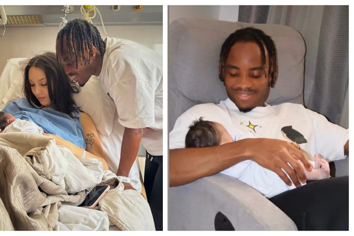Bruno Onyemaechi and partner celebrates the birth of first child