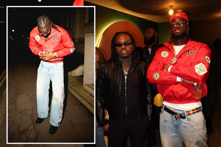 Super Eagles striker Tolu Arokodare links up with Gunna in Manchester during Wun World Tour