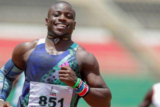 Kenyan sprinter Ferdinand Omanyala.