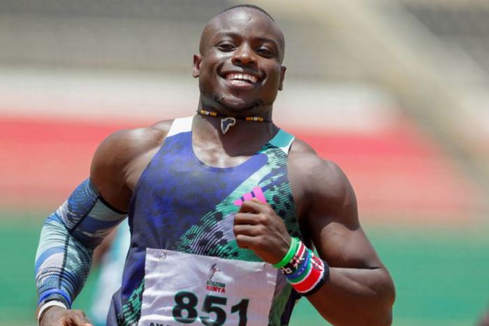 Kenyan sprinter Ferdinand Omanyala.
