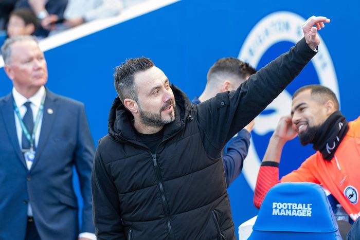 Brighton manager Roberto De Zerbi points to the direction his team is headed.