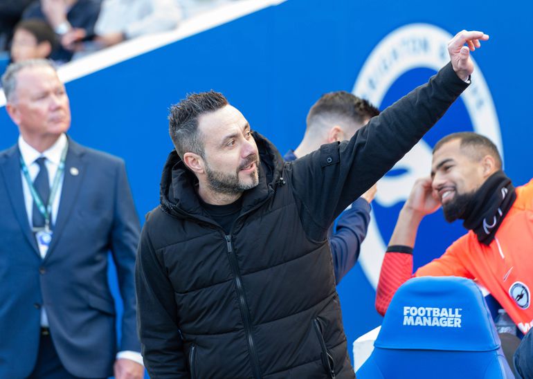 Brighton manager Roberto De Zerbi points to the direction his team is headed.