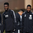 Leicester City Training Ground Leicester City s Marc Albrighton, Wilfred Ndidi and Kelechi Iheanacho during a training session || Image credit: Imago