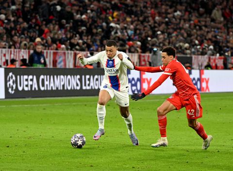 Kylian Mbappe and Jamal Musiala faced off in last season's Champions League