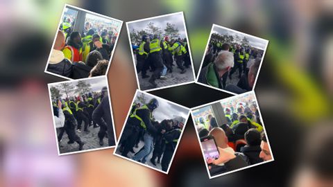 Tottenham Stadium turns to War zone as police clash with fans in North London Derby