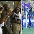Nigerian icon Jay Jay Okocha gestures at the Sporting Lagos vs Abia Warriors clash in the NPFL.