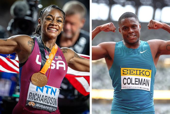 Sha'Carri Richardson and Christian Coleman