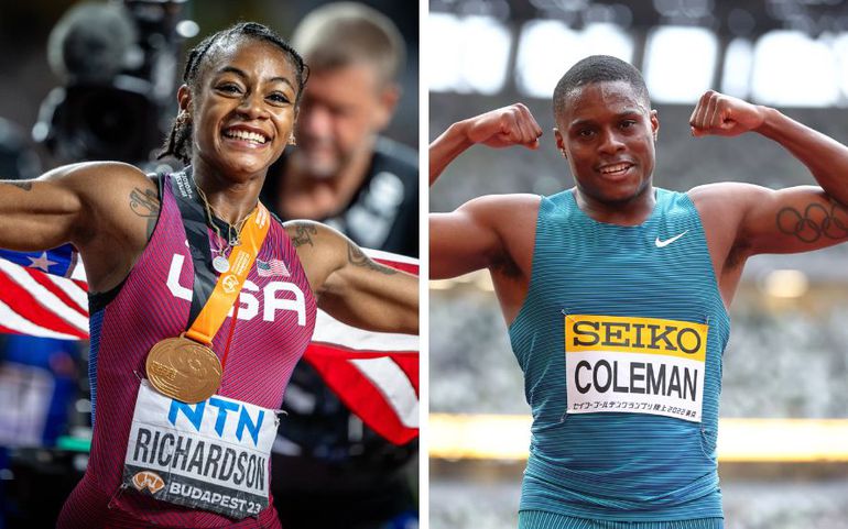 Sha'Carri Richardson and Christian Coleman