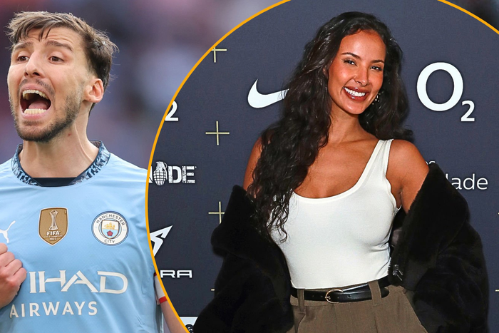 Maya Jama & Ruben Dias: Love Island host watches new boyfriend in action as Man City defeat Forest to reach FA Cup final