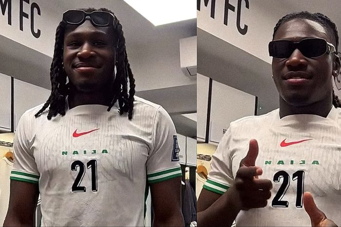 Nigerian Pride on display as Calvin Bassey rocks Super Eagles jersey to Fulham training.