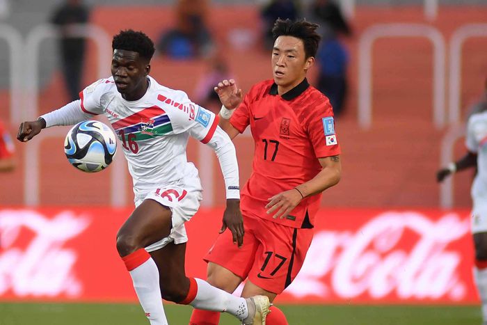 Bakary Jawara in action for Gambia in the U20 WC match against South Korea.