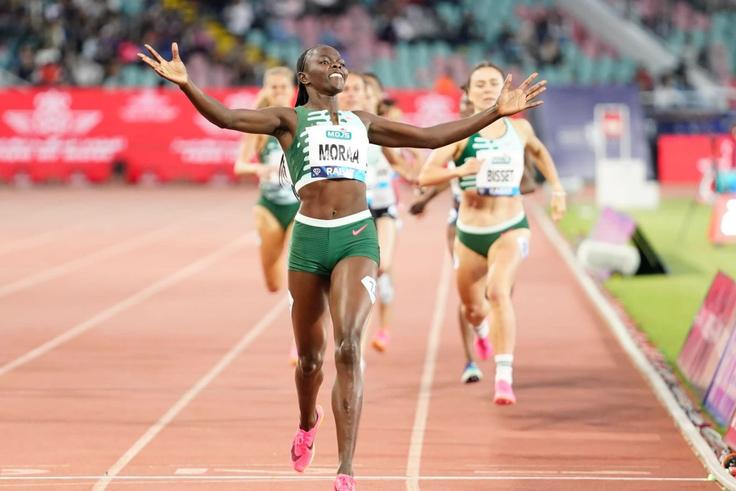 Mary Moraa wins the 2023 Rabat Diamond League