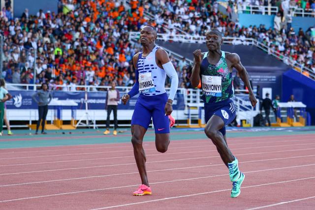 Emmanuel Wanyonyi at the 2023 Rabat Diamond League