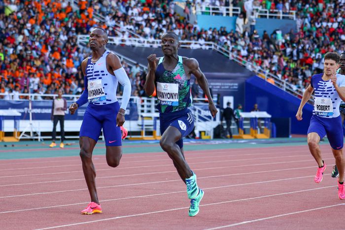 Emmanuel Wanyonyi at the 2023 Rabat Diamond League