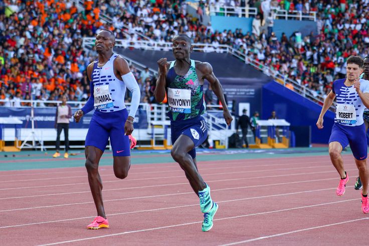 Emmanuel Wanyonyi at the 2023 Rabat Diamond League