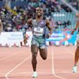 Ferdinand Omanyala at the 2023 Rabat Diamond League.