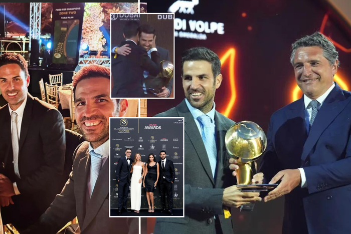 Globe Soccer Awards: Arteta, Alonso, Fabregas honoured with WAGs in attendance