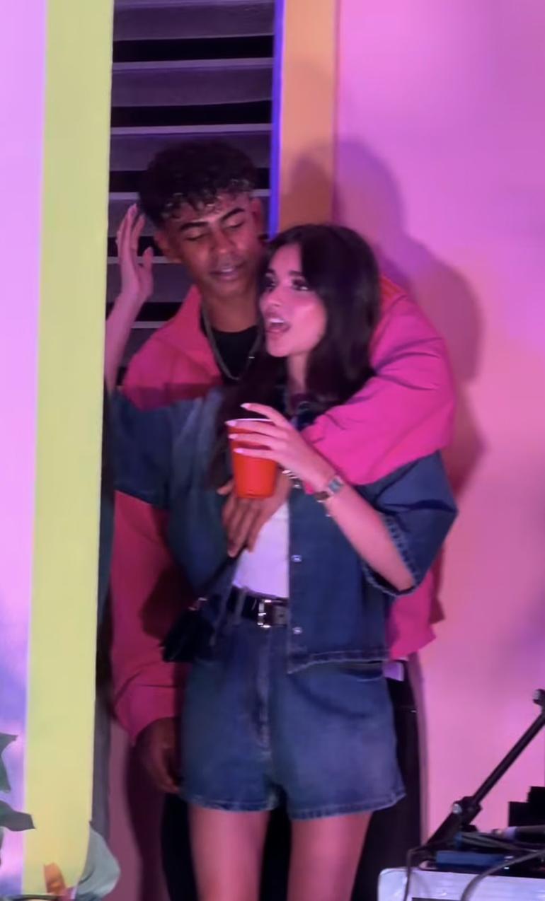 Lamine Yamal and his girlfriend Ines Gracia