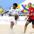 Harambee Sand Stars in action against Tunisia.