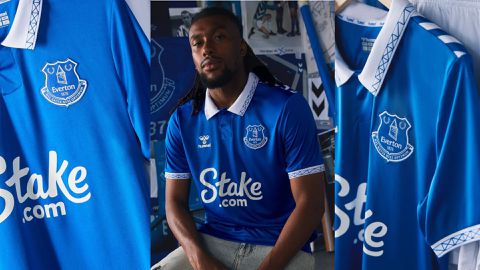 Alex Iwobi: Super Eagles star models new Everton home kit