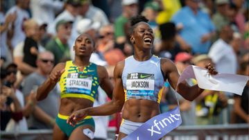 Shericka Jackson overcomes semifinal heartbreak to claim national title ahead of Fraser-Pryce