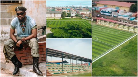 Nigeria's Patoranking spreads love and unity in Ebute Metta with new 'World Best' stadium