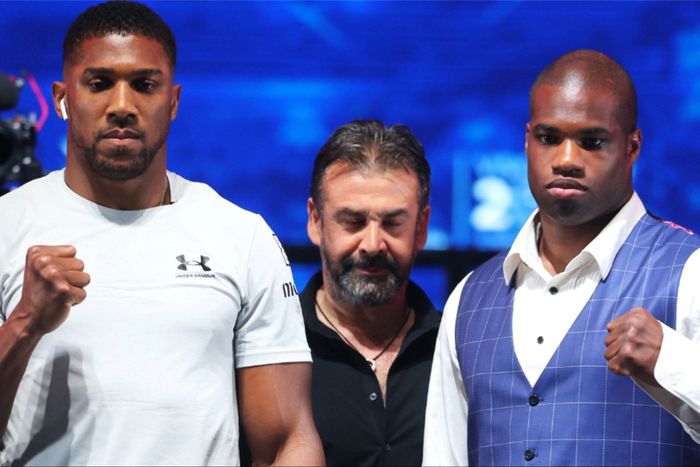 Nigerian-born boxer Anthony Joshua threatens to use a chair against Daniel Dubois ahead of their fight at Wembley.
