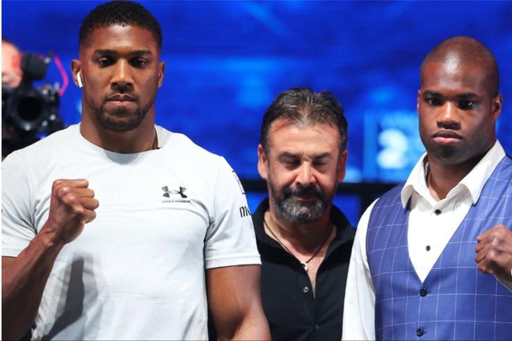 Nigerian-born boxer Anthony Joshua threatens to use a chair against Daniel Dubois ahead of their fight at Wembley.