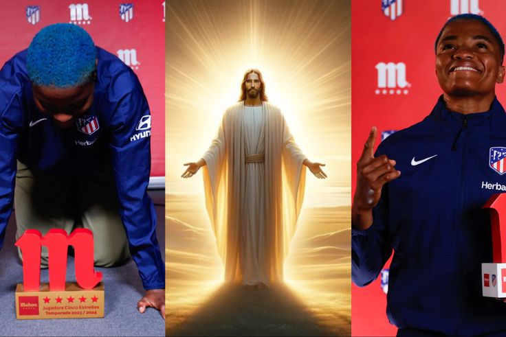 Super Falcons of Nigeria star Rasheedat Ajibade thanks Jesus for Player of the Season award.