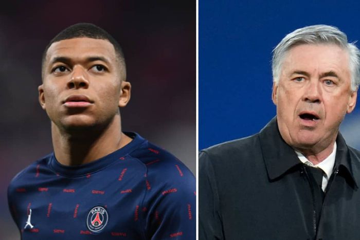Real Madrid boss Carlo Ancelotti and PSG forward Kylian Mbappe