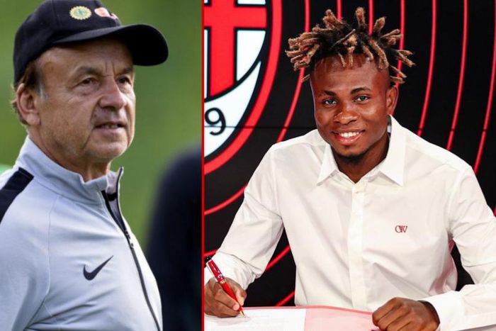 Gernot Rohr and Samuel Chukwueze
