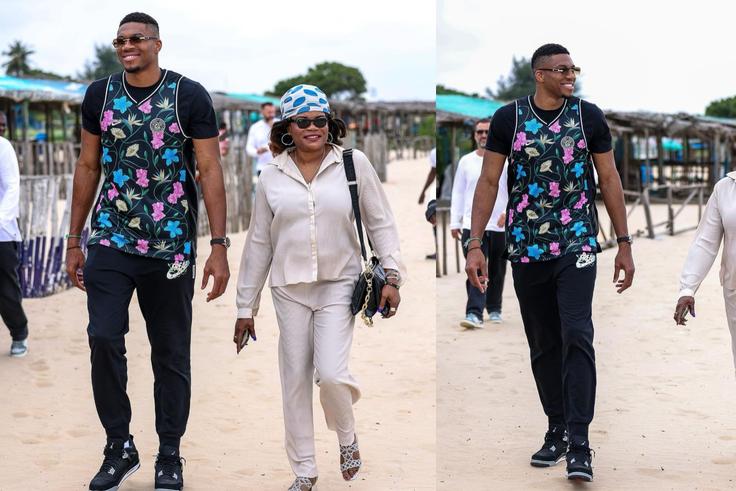 On social media, photos of the Nigerian Freak Giannis in Lagos have gone viral.