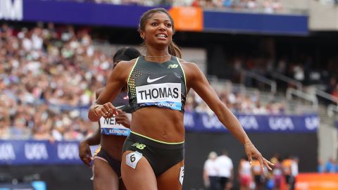 American sprinter Gabby Thomas caught unwinding with boyfriend days before 200m heats at Paris Olympics