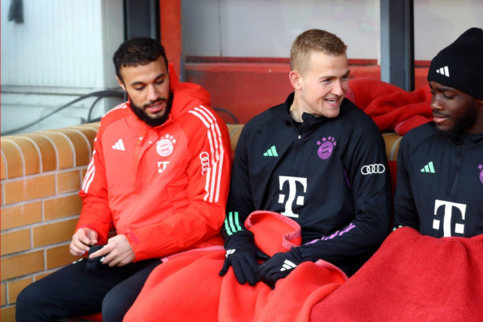 l Noussair Mazraoui of Bayern München Matthijs de Ligt of Bayern München Dayot Upamecano of Bayern München || Image credit: Imago