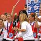 Nigerian Afrobeats star Burna Boy shocks England coach Sarina Wiegman as he performs at the Euro 2025 celebration for Lionesses.