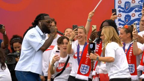 Burna Boy celebrates England Euro 2025 triumph