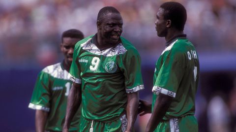 Rashidi Yekini in the colours of the Super Eagles |Pulsesports.ng