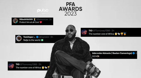 'Afrobeats GOAT!' — Fans react to Davido's PFA awards performance